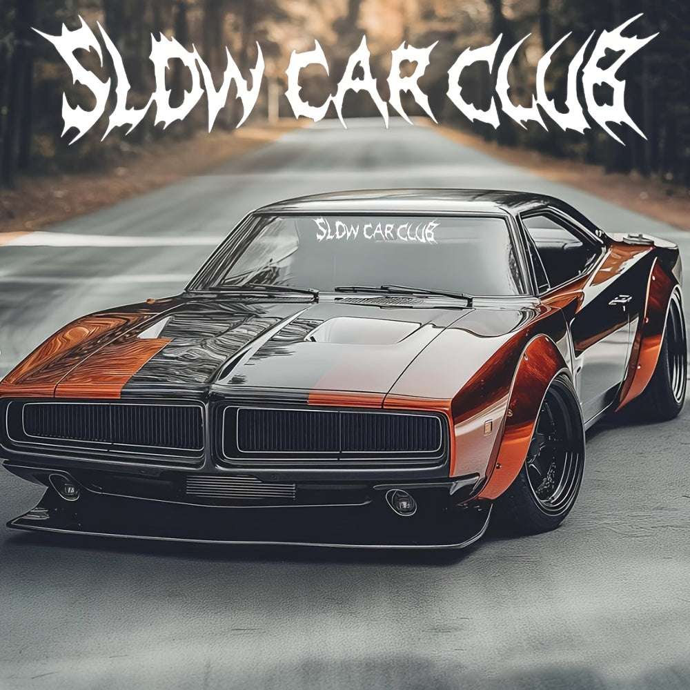 SLOW CAR CLUB Car Windshield Sticker