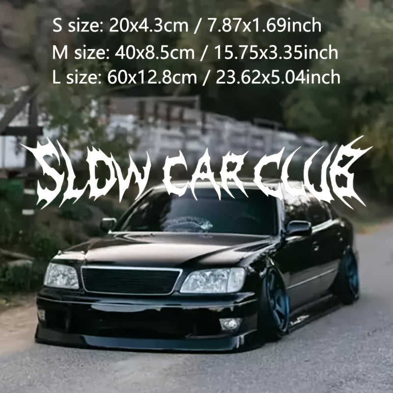SLOW CAR CLUB Car Windshield Sticker