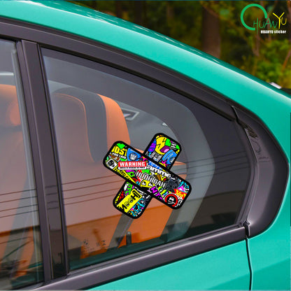 Bold Pattern Graffiti Bandage Design sticker