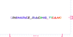Text 《R@mir£z_racing_team》 Vinyl custom lettering decall/3.36 x 69.91 cm/ OilSlick Chrome /
