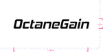Text OctaneGain Vinyl custom lettering decall/1.5 x 11.83 in/ Black /
