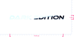 Text DARK EDITION Vinyl-Aufkleber mit individuellem Schriftzug / 1,25 x 17,67 cm / Spiegelchrom /