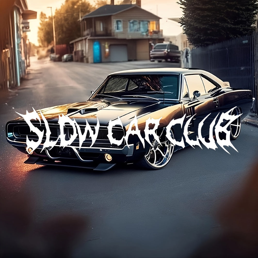 SLOW CAR CLUB Car Windshield Sticker