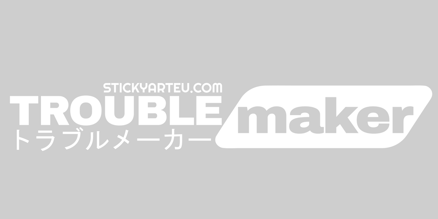 Autocollant de pare-brise Trouble Maker JDM