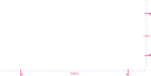 Text Labas Vinyl custom lettering decall/1.5 x 3.88 in/  White/
