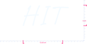 Text HIT Vinyl custom lettering decall/6 x 12.03 cm/ White /