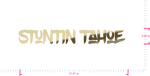 Text Stuntin Tahoe Vinyl-Aufkleber mit individuellem Schriftzug/3,00 x 21,61 Zoll/ Goldchrom/