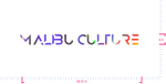 Text MALIBU CULTURE  Vinyl custom lettering decall/4 x 48.32 in/ OilSlick Chrome /