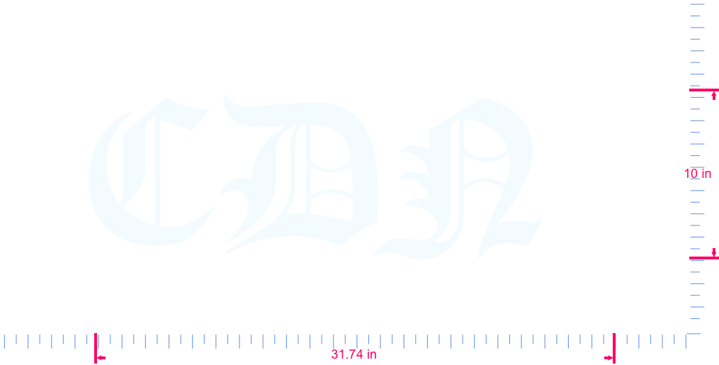 Text CDN  Vinyl custom lettering decall/10 x 31.74 in/ White /