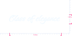 Text Class of Elegance Vinyl-Aufkleber mit individuellem Schriftzug / 1,59 x 9,16 Zoll / Weiß /