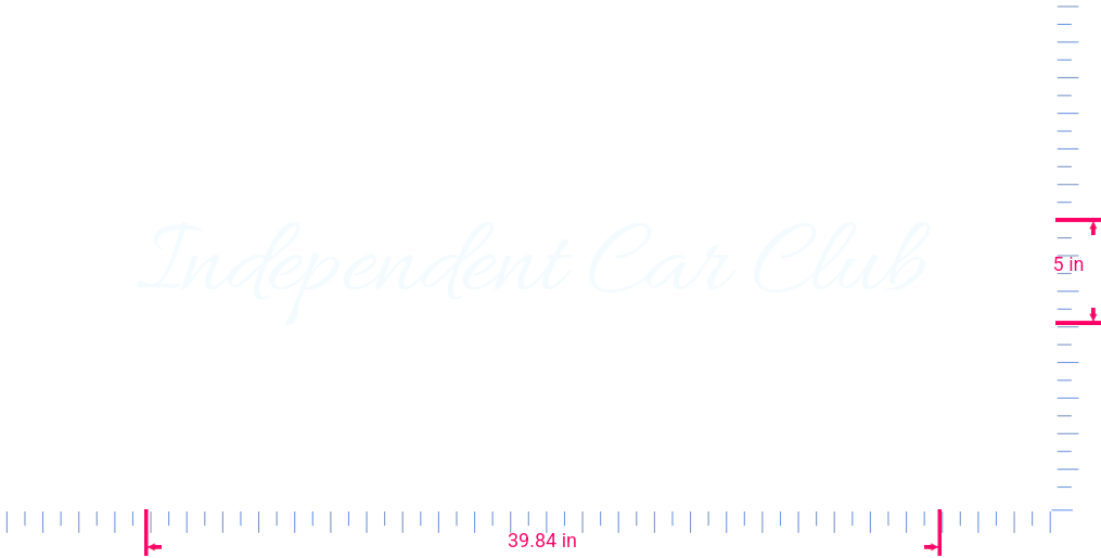 Text Independent Car Club  Vinyl custom lettering decall/5 x 39.84 in/ White /