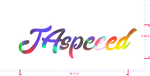 Text JAspeeed Vinyl-Aufkleber mit individuellem Schriftzug/5,48 x 18,11 Zoll/ OilSlick Chrome /