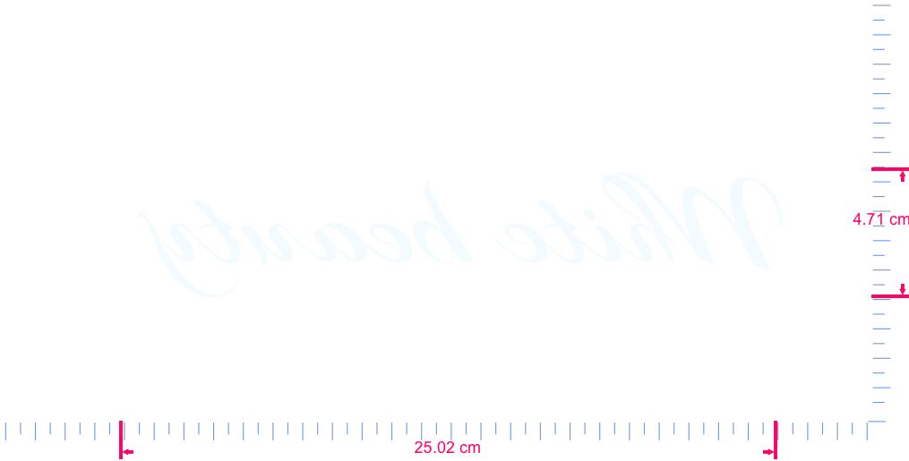 Text White beauty  Vinyl custom lettering decall/4.71 x 25.02 cm/ White /