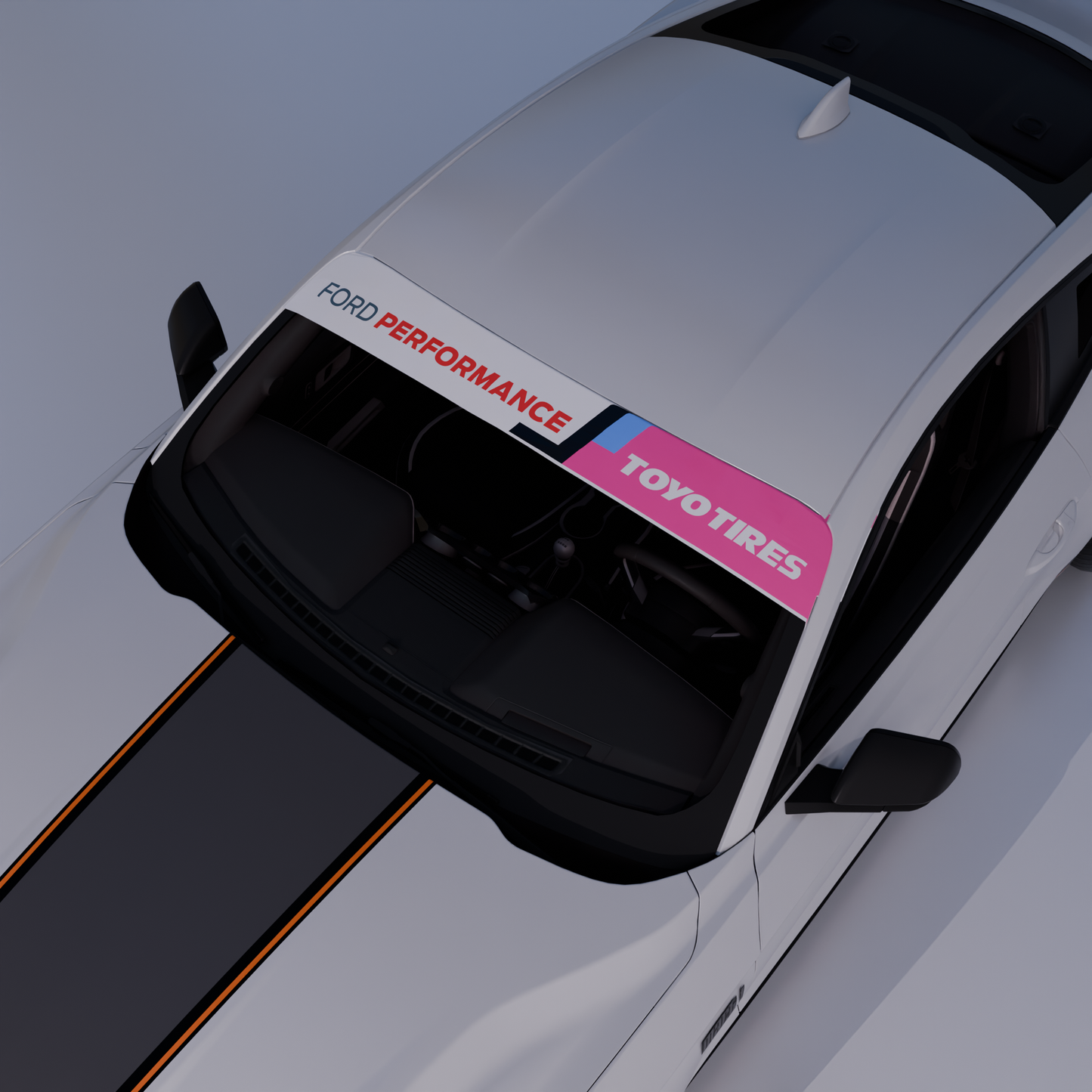 Banderole de pare-brise Performance Sunstrip compatible avec Ford