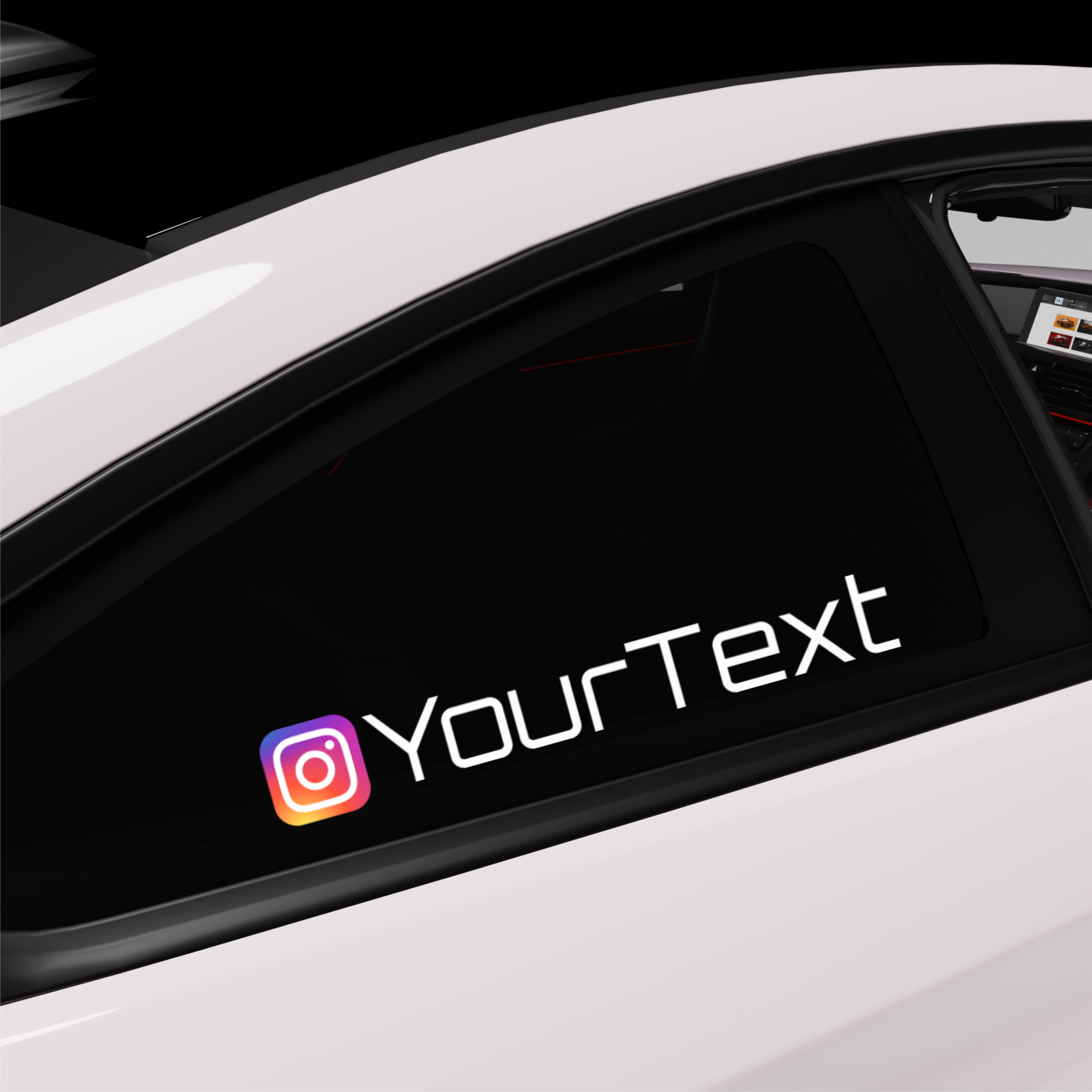 Instagram Name Custom Text Sticker Colorfull - Any logo Decal – stickyart