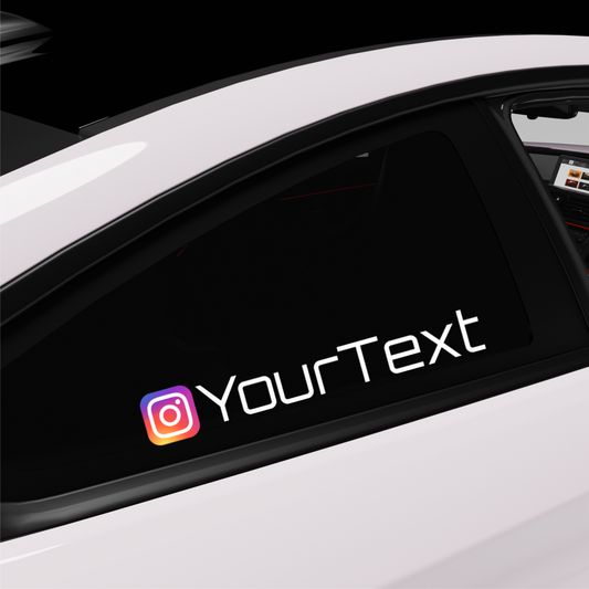 Instagram Name Custom Text Sticker Colorfull - Any logo Decal