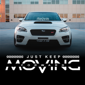 Just Keep Moving Forvard car rear decal