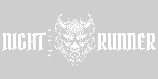 Night runner japanese Oni mask -Rear Windshield decal sticker