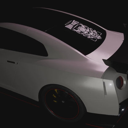 Nihon Nights Rear window decal Oni mask