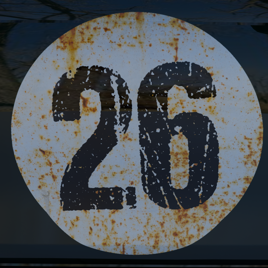 1x Startnummer im Rusty Style (eine) - personalisierbar