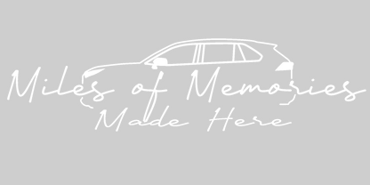 RAV4 Heckseitenfenster | Meilenlange Erinnerungen, die hier entstanden sind | Aufkleber passend für 2019–2024 | 2er-Pack (für linke und rechte Seite)