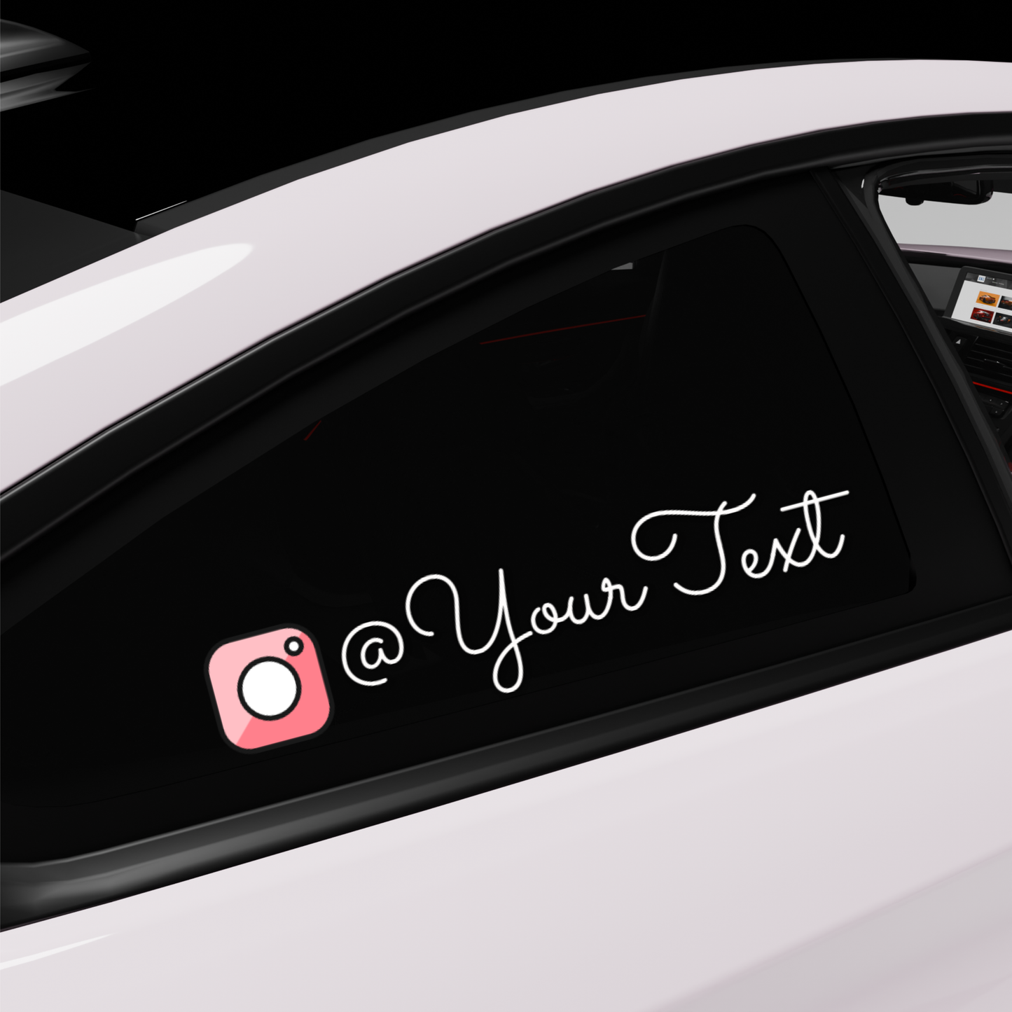 Instagram Name Custom Text Sticker - Any logo Decal