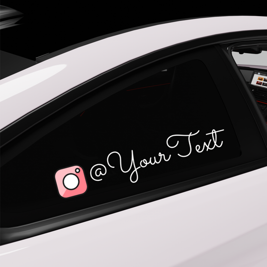 Instagram Name Custom Text Sticker - Any logo Decal