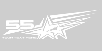 Car Stars Livery (Left And Right sides) - Custom Racing Number - Custom Text