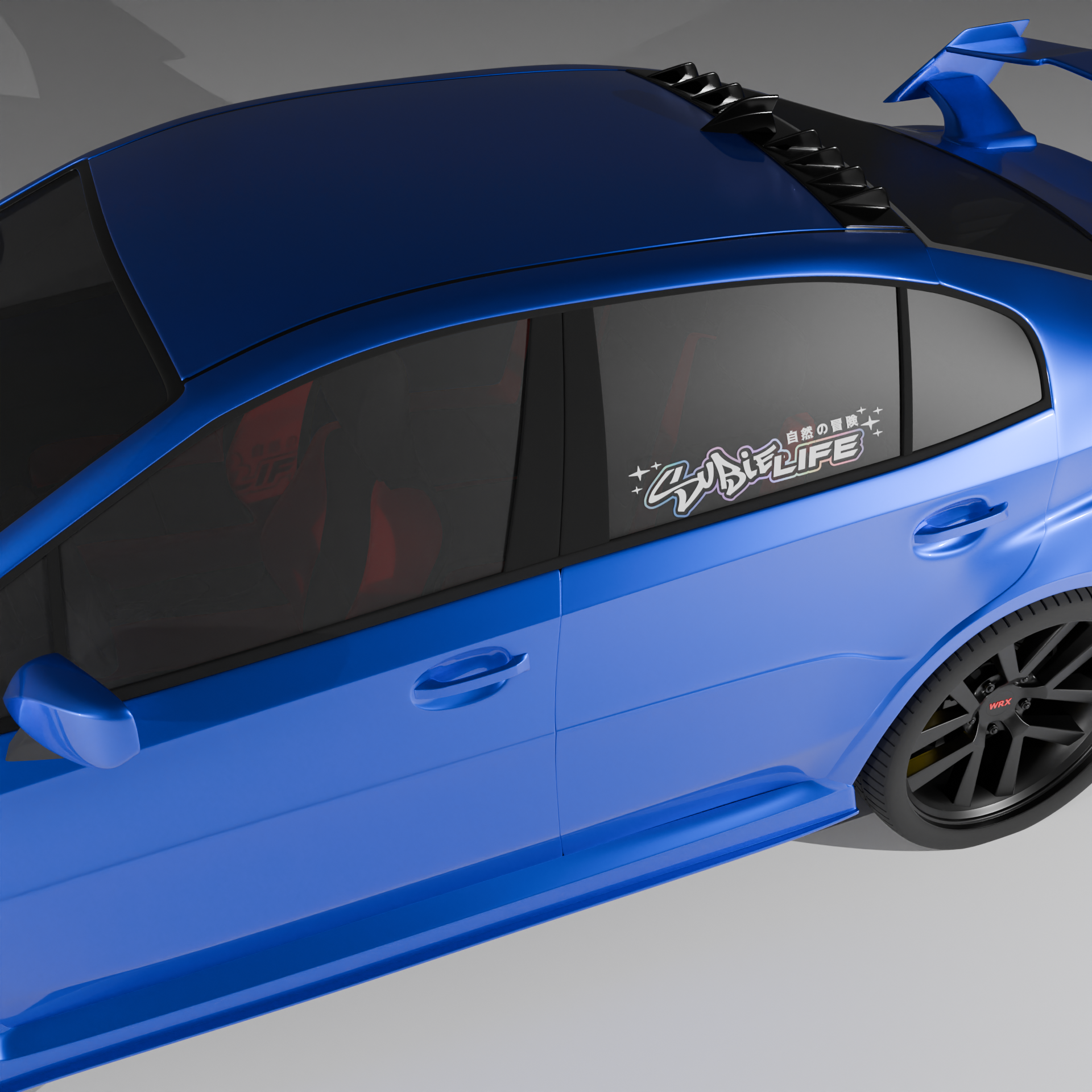 SubieLife in japanese premium car decal fits for Subaru STI