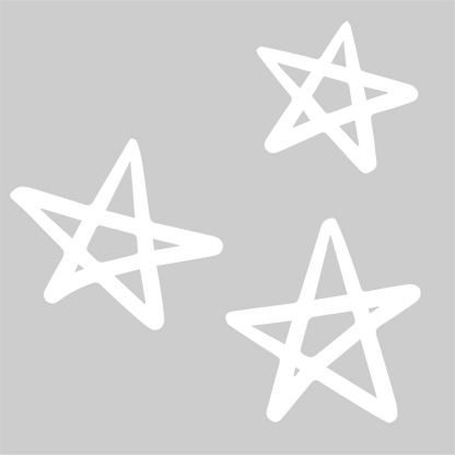 Autocollant de contour à trois étoiles