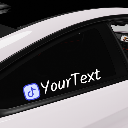 Tiktok Name Custom Text Sticker Blue - Any logo Decal