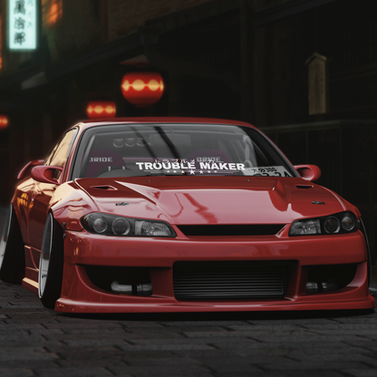 Trouble Maker JDM windshield decal