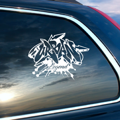 Autocollant de bannière de voiture de style graffiti avec légende urbaine