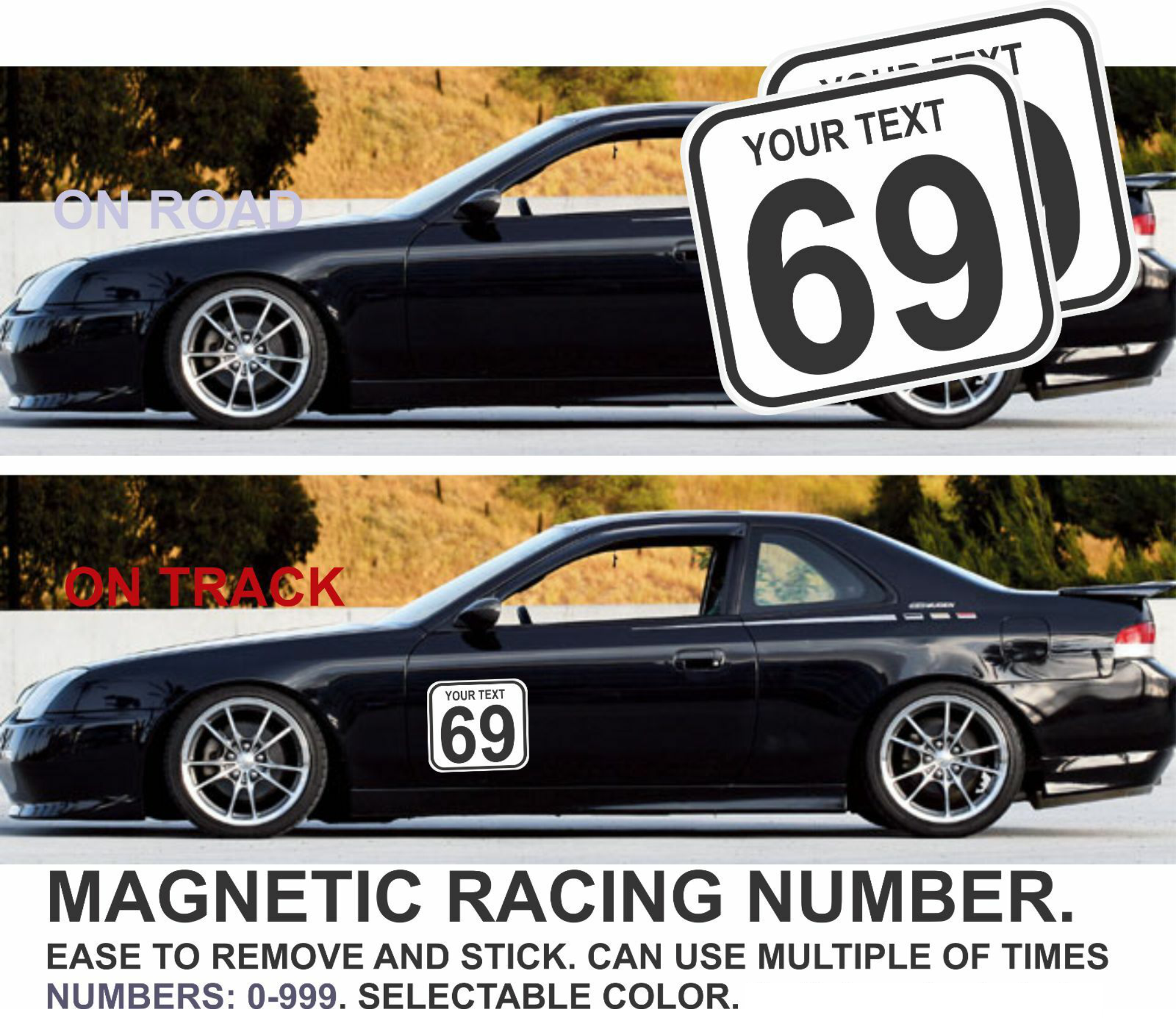 Racing Number  - Magnetic or Sticker (1 psc.)