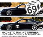 Racing Number  - Magnetic or Sticker (1 psc.)