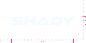 Text SHADY Vinyl custom lettering decall/3.17 x 23 in/ White /