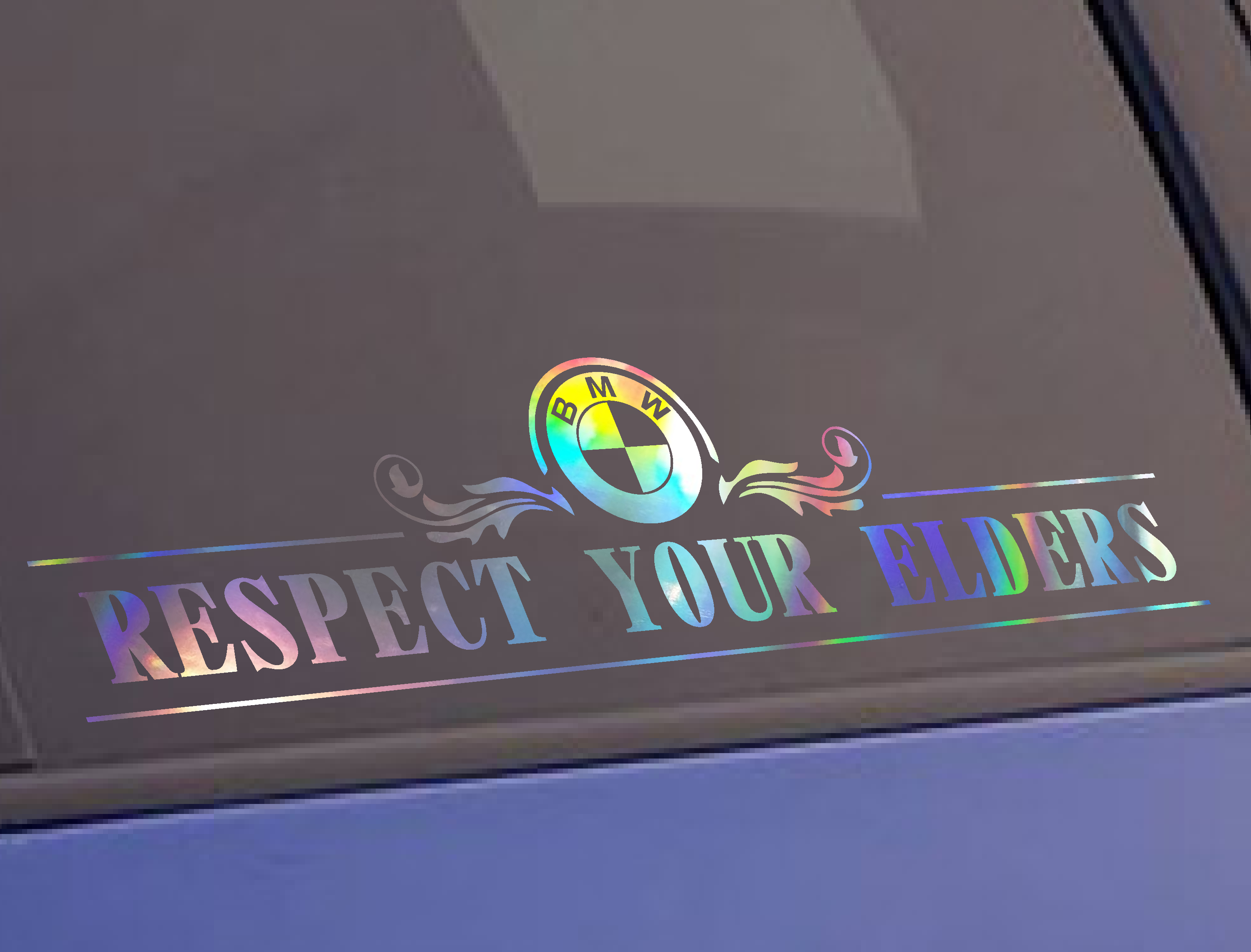 BMW Respect Your Elders Euro Style 2017 Design window sticker