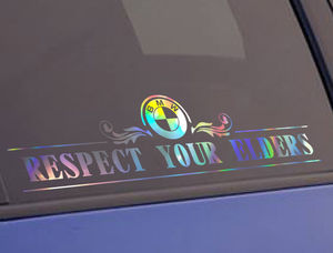Respect your sales elders bmw sticker