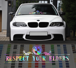 BMW Respect Your Elders Euro Style 2017 Design window sticker decal