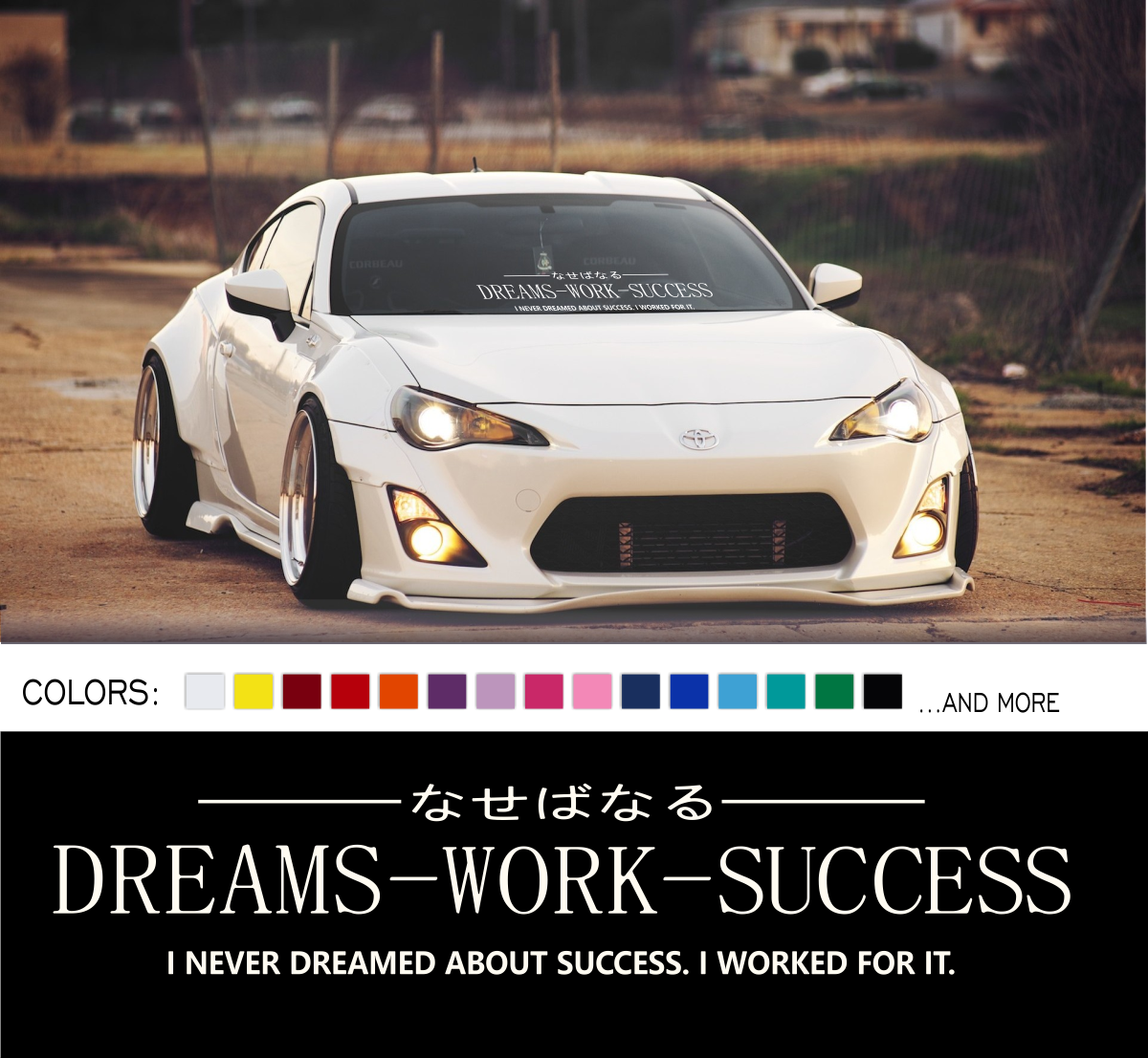 Dreams work success sticker decal - stickyart - 2