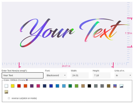 Custom Text Lettering Decals