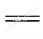 Custom text Side Skirt Stripe 90" Decals Vinyl Sticker 2017 JDM