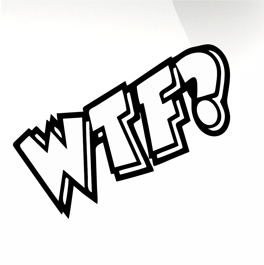 WTF? Car decal sticker - stickyarteu