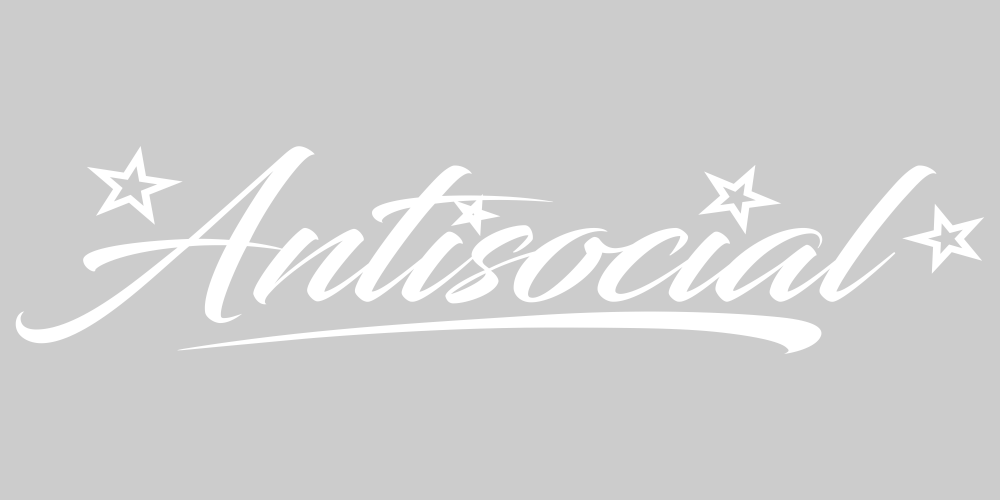 Antisocial car banner decal