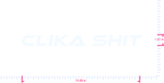 Text CLIKA SHIT Vinyl-Aufkleber mit individuellem Schriftzug / 3,6 x 40 cm / Weiß /