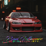 Japanischer Aufkleber „Bad Influence“