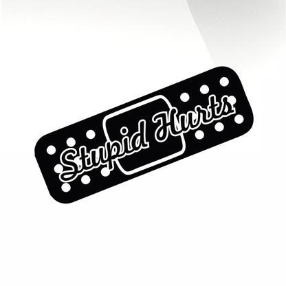 Band aid stupid hurts Car decal sticker - stickyarteu