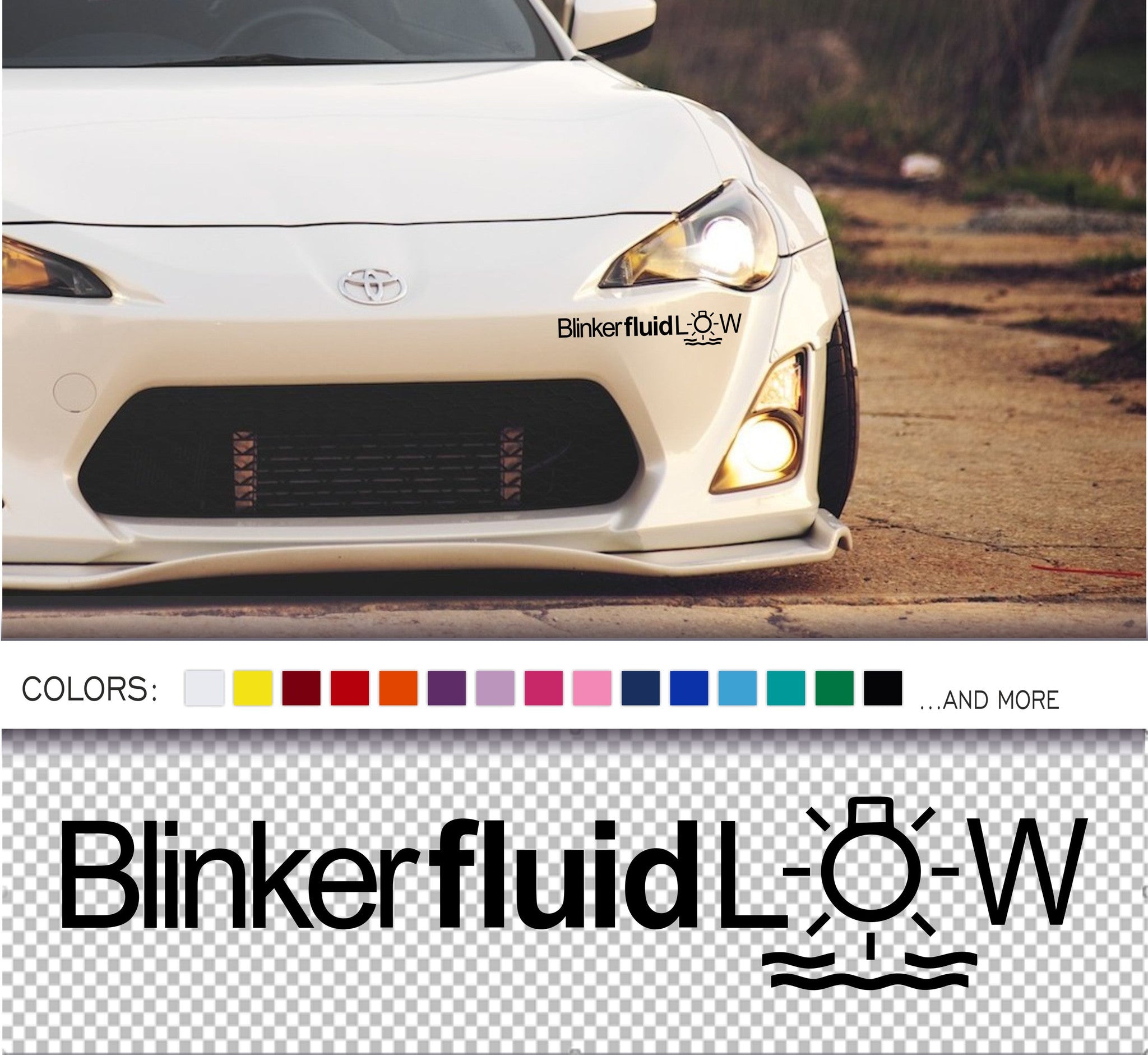 Blinker Fluid Low decal sticker - stickyarteu