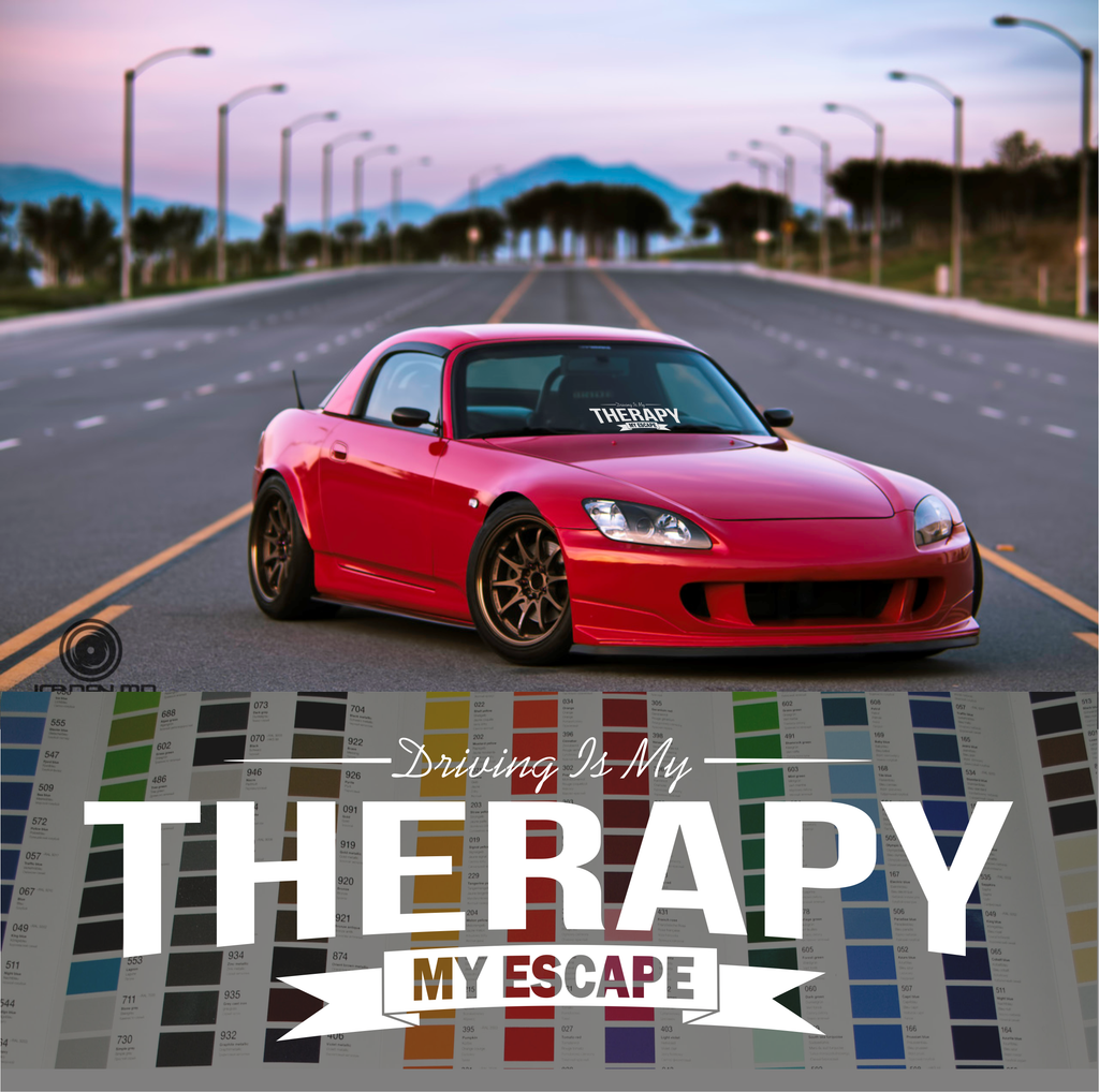 Aufkleber „Fahren ist meine Therapie“