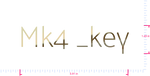 Text Mk4 _key Vinyl-Aufkleber mit individuellem Schriftzug/1,49 x 5,91 Zoll/ Gold Chrom /